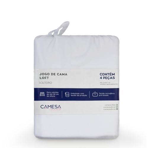 Camesa Jogo de Cama Solteiro - Branco