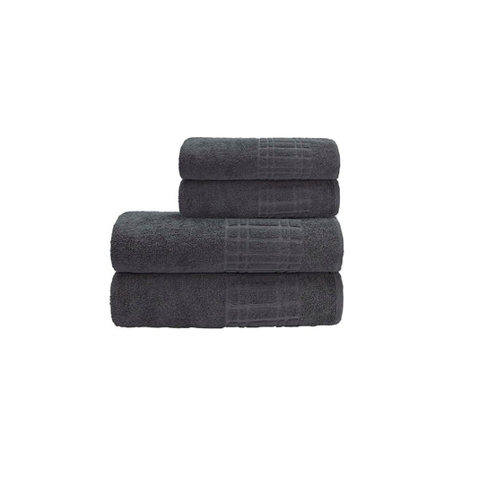 Camesa Jogo de Toalha de Banho Loft Especial 4 Peças - Chumbo