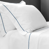 Camesa Jogo de Cama Neo 300 Fios Bordado Elements Queen 4 Peças - Marinho