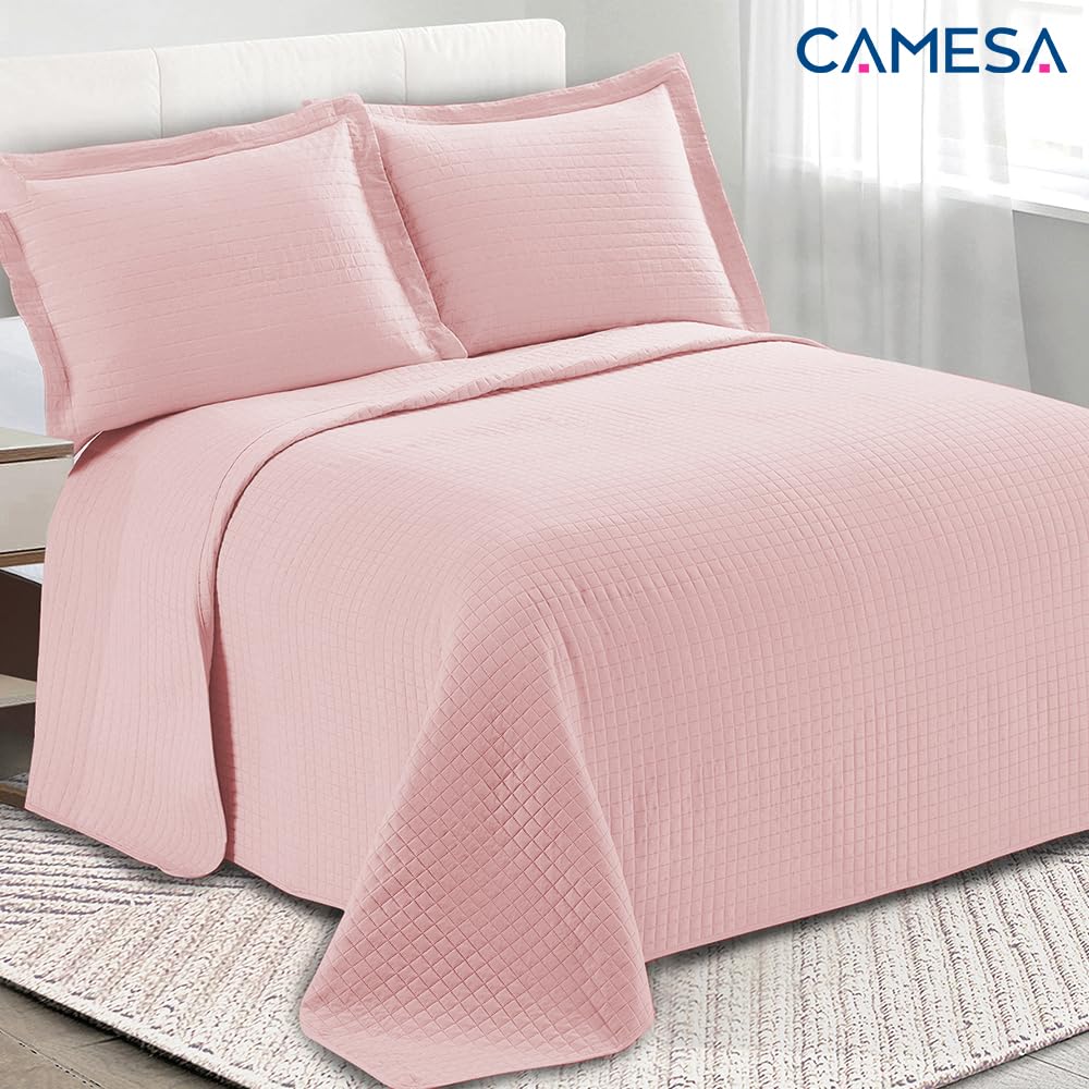 Camesa Colcha Loft King 260x280cm 3 Peças - Rose