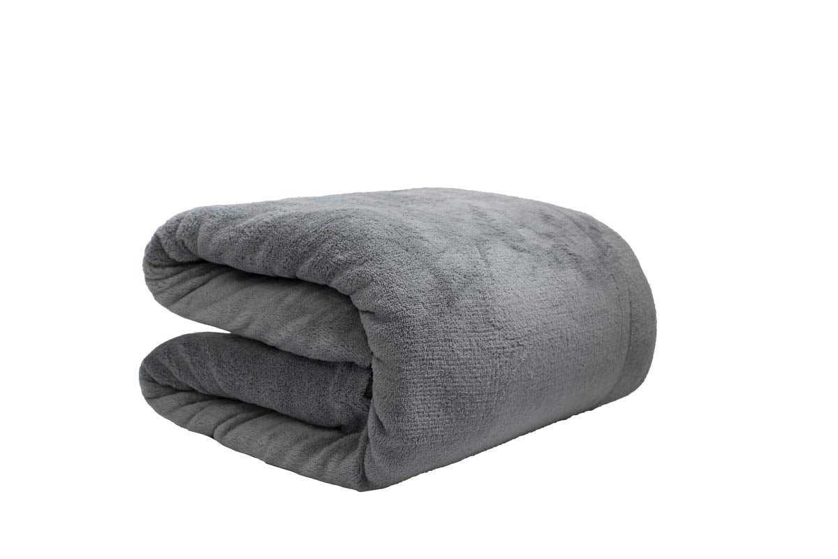 Camesa Cobertor Manta Microfibra Casal 180x220cm - Cinza