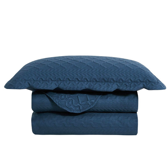Camesa Colcha Ilusion Orla Solteiro 160x230cm - Marinho