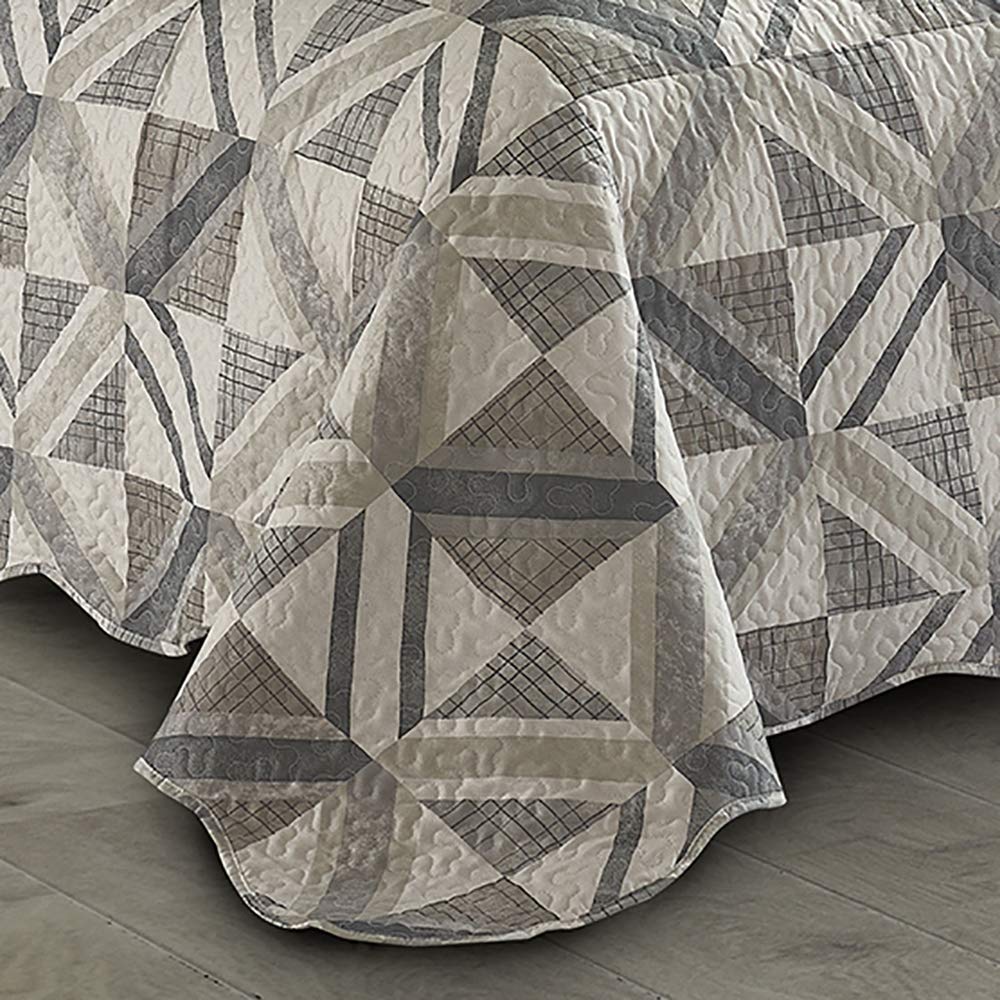 Camesa Kit Colcha Dupla Face Patchwork Casal - Malcom