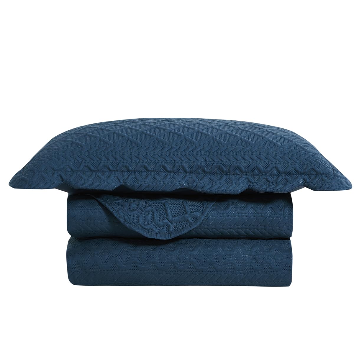 Camesa Colcha Ilusion Orla Queen 240x260cm - Marinho