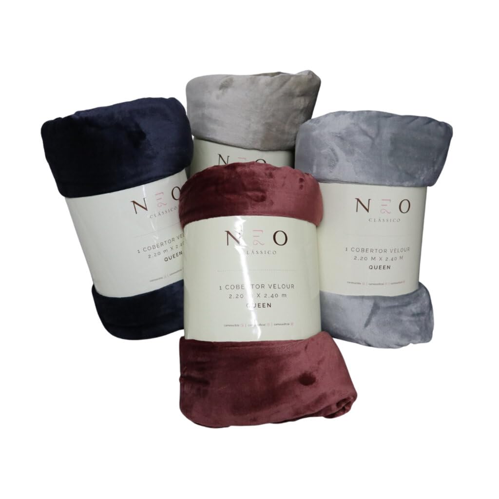 Camesa Cobertor Queen Neo Velour 300g 220x240cm - Cinza