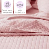 Camesa Colcha Loft Solteiro 160x230cm 2 Peças - Rose