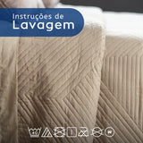 Camesa Colcha Virtuos King 3 Peças 280x260cm - Bege