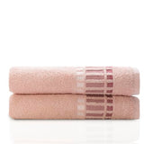 Camesa Jogo de Toalha de Banho Bossa Select 4 Peças 100% Algodão - Vinho/Rose Claro