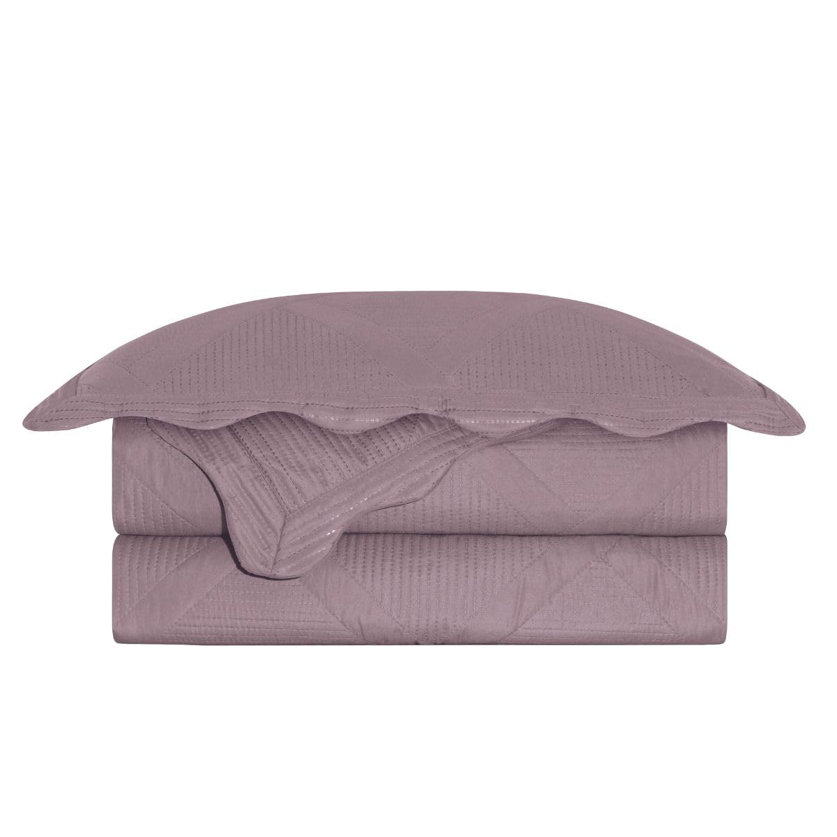 Camesa Colcha Kit Cobre Leito Queen 260x240cm com Porta Travesseiros Egeu - Rose