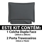 Camesa Colcha Loft King 260x280cm 3 Peças - Limestone