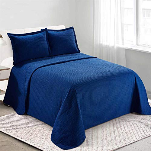 Camesa Colcha Loft Solteiro 100% Poliéster 160x230cm - Marinho