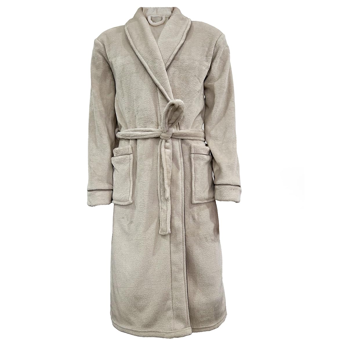 Roupão Aveludado Camesa Neo Velour Flannel 220g/m² Conforto Térmico Tamanho P - Bege