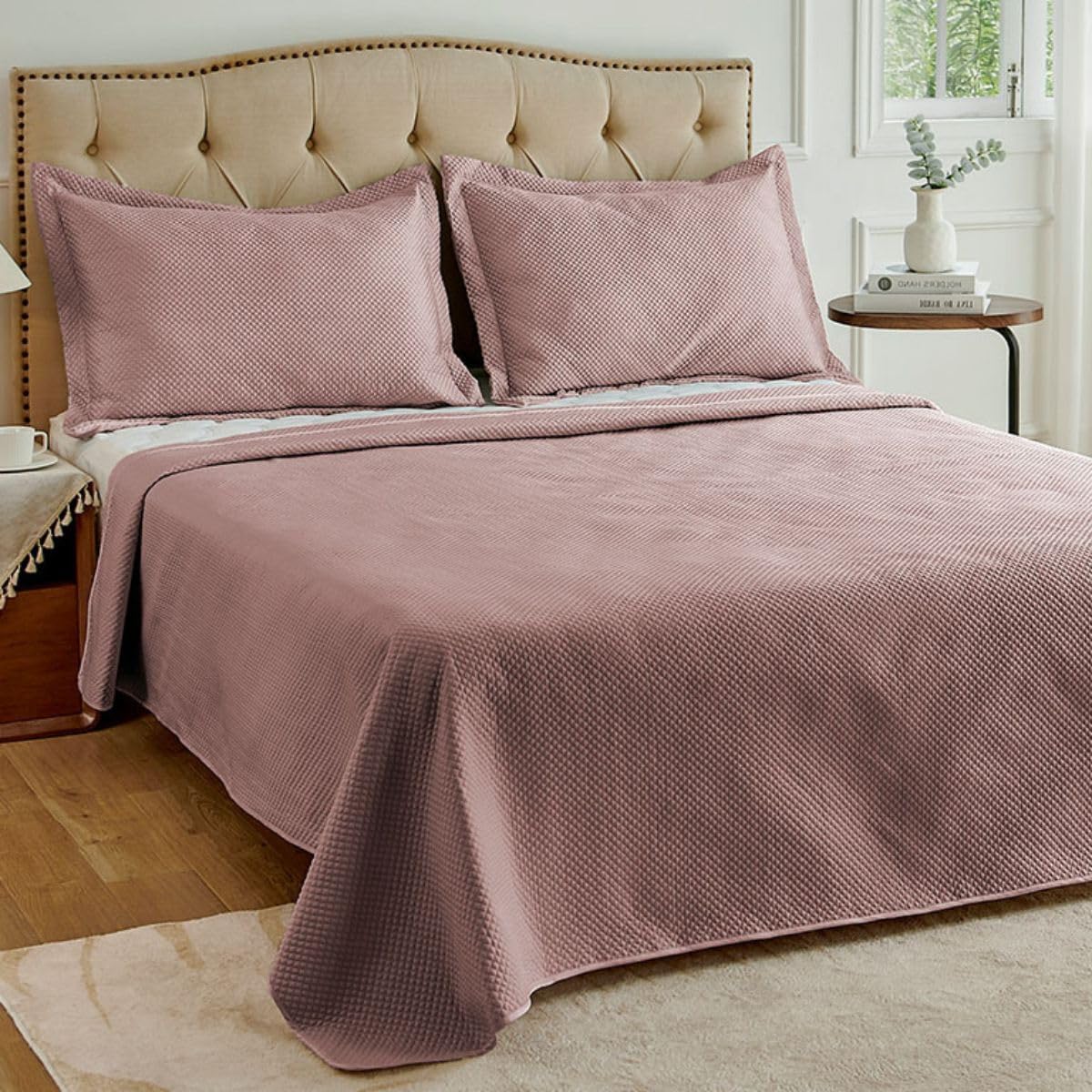 Camesa Colcha Neo Diamonds Casal 3 Peças 220x240cm - Rose