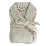 Roupão Aveludado Camesa Neo Velour Flannel 220g/m² Conforto Total e Estilo Tamanho G - Bege