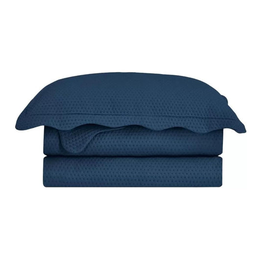 Camesa Colcha Bullet Super King 3 Peças 280x300cm - Marinho