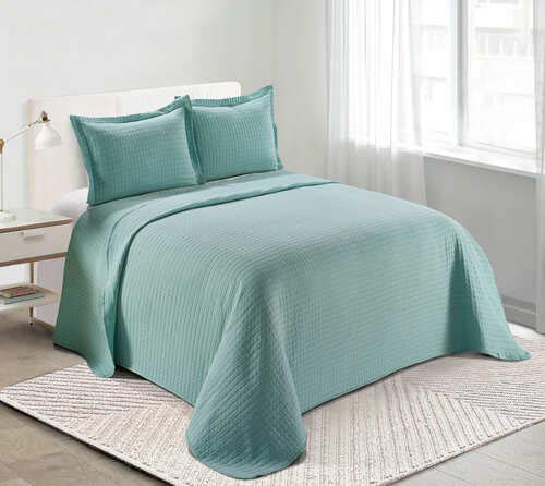 Camesa Colcha Loft King 100% Poliéster 260x280cm - Piscina