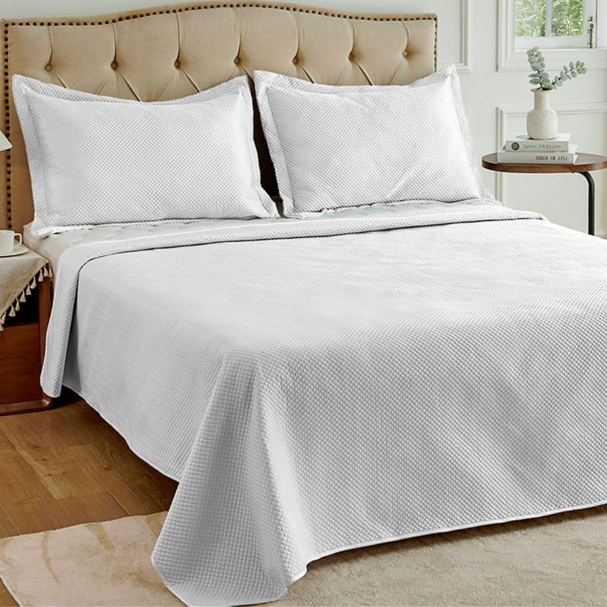 Camesa Colcha Neo Diamonds Casal 3 Peças 220x240cm - Branco