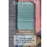 Camesa Tapete de Banheiro Antiderrapante Macio Super Soft 60x40cm - Azul