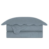 Camesa Colcha Kit Cobre Leito Solteiro 240x160cm com Porta Travesseiros Egeu - Cinza