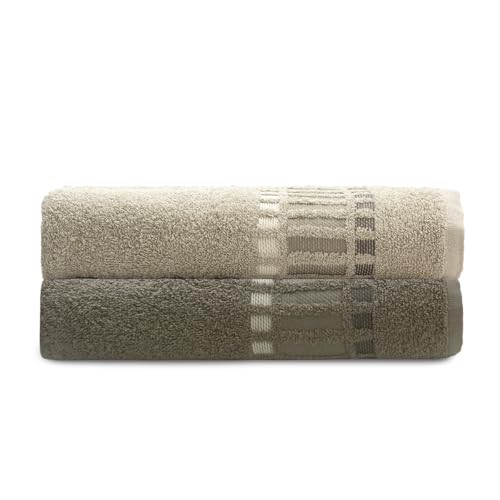 Camesa Jogo de Toalha de Banho Bossa Select 4 Peças 100% Algodão - Marrom/Bege