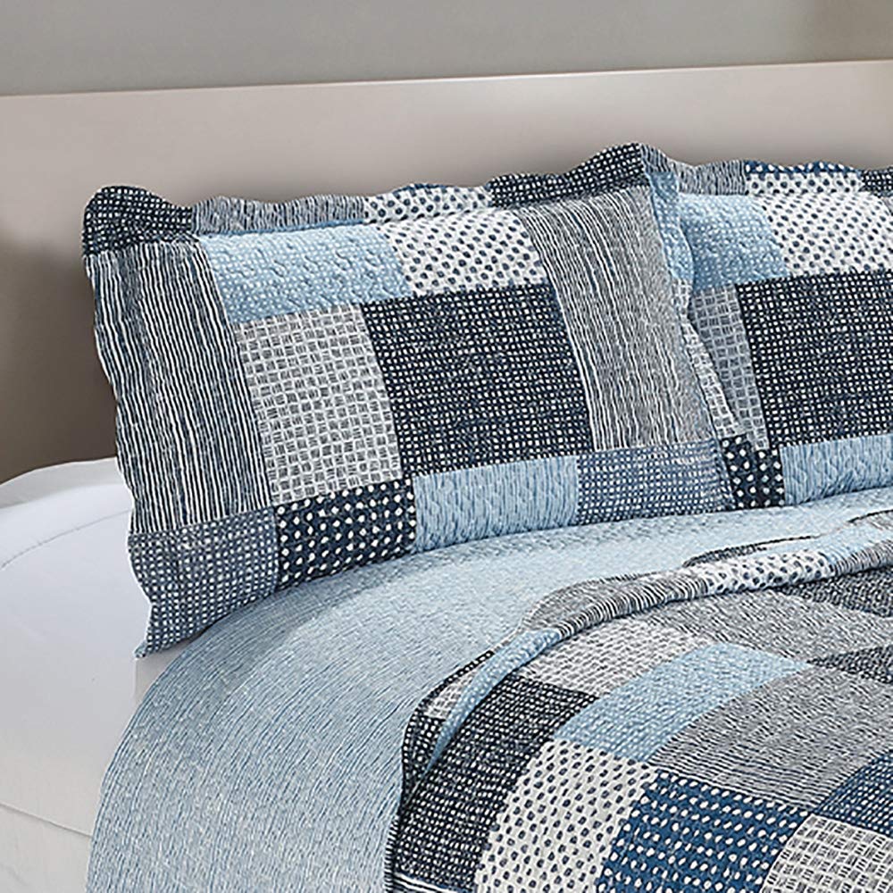 Camesa Kit Colcha Dupla Face Patchwork Casal - Falim